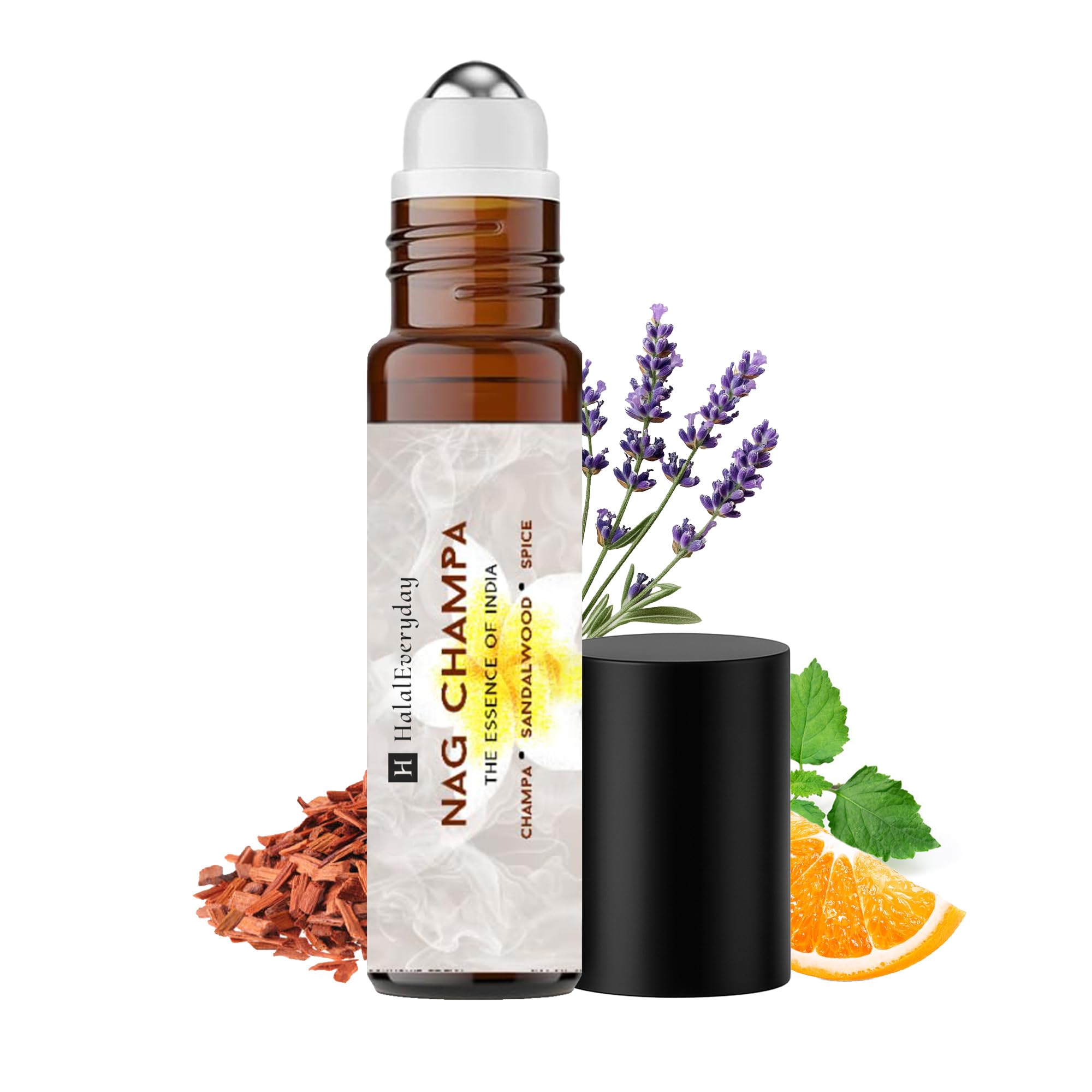 HalalEveryDay roll-on bottle front view showing compact travel-friendly design