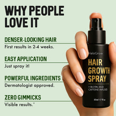 HALOGROW serum texture closeup highlighting lightweight absorption
