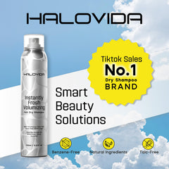 HALOVIDA used by woman commuting for quick refresh and added volume