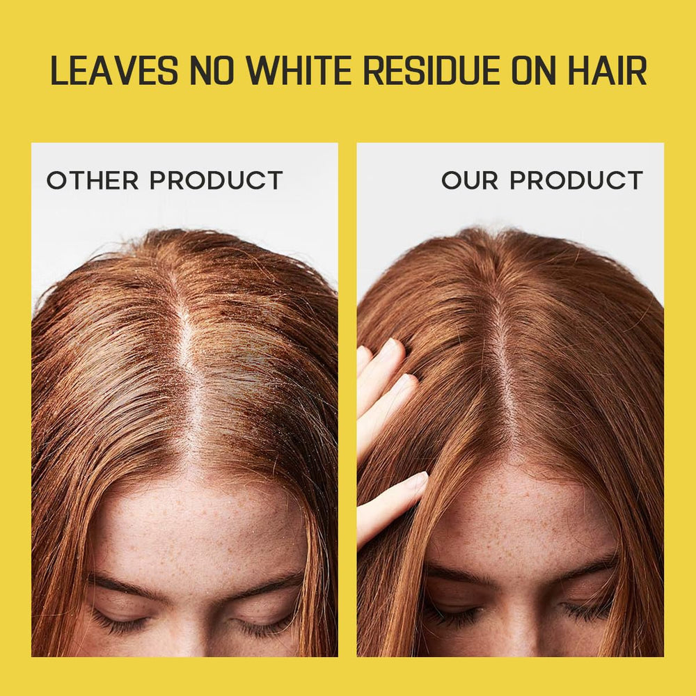 HALOVIDA mist on hair roots demonstrating oil absorption benefit