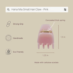 Hana Mia close-up of acetate gloss texture highlighting smooth, snag-free surface