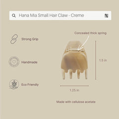 Hana Mia close-up of snag-free teeth offering smooth grip and hair protection benefit