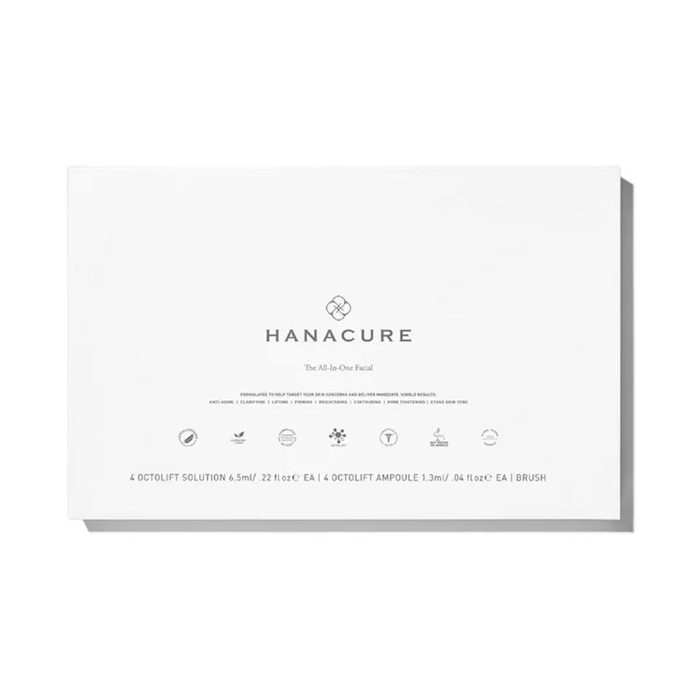 Hanacure mask application on neck demonstrating lifting effect and even coverage