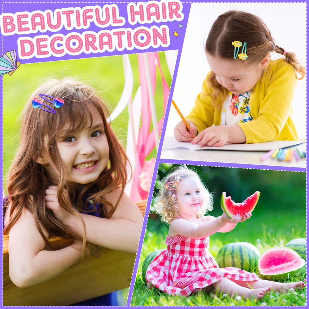 Hanaive clips worn in a little girl's hair highlighting style and non-slip hold