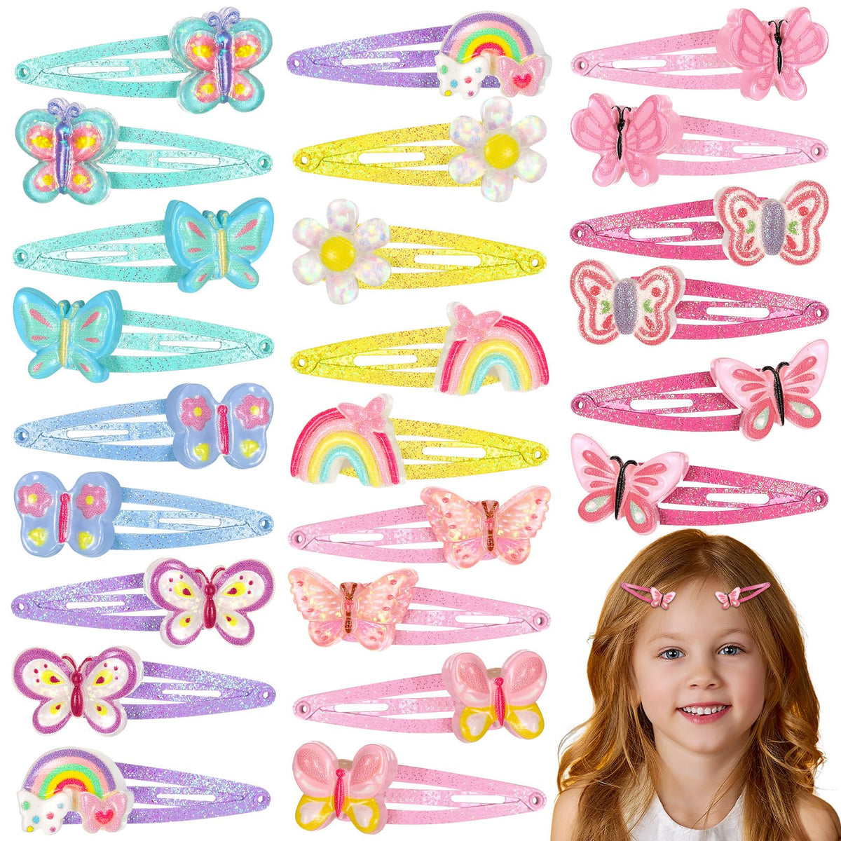 Hanaive front packaging showing 24 colorful clips and gift-ready presentation