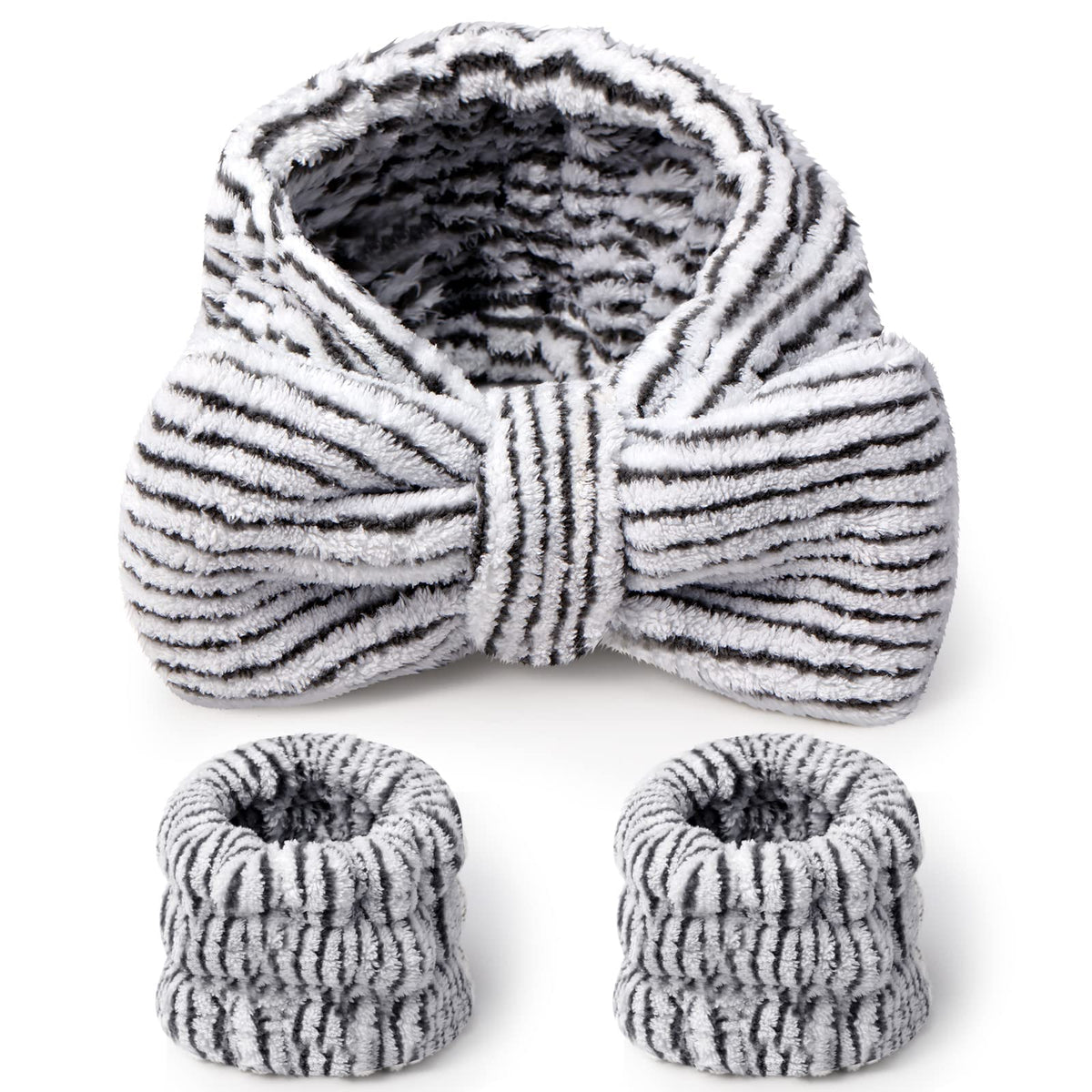 Hanaive headband front view showing light stripes and comfortable fit benefit