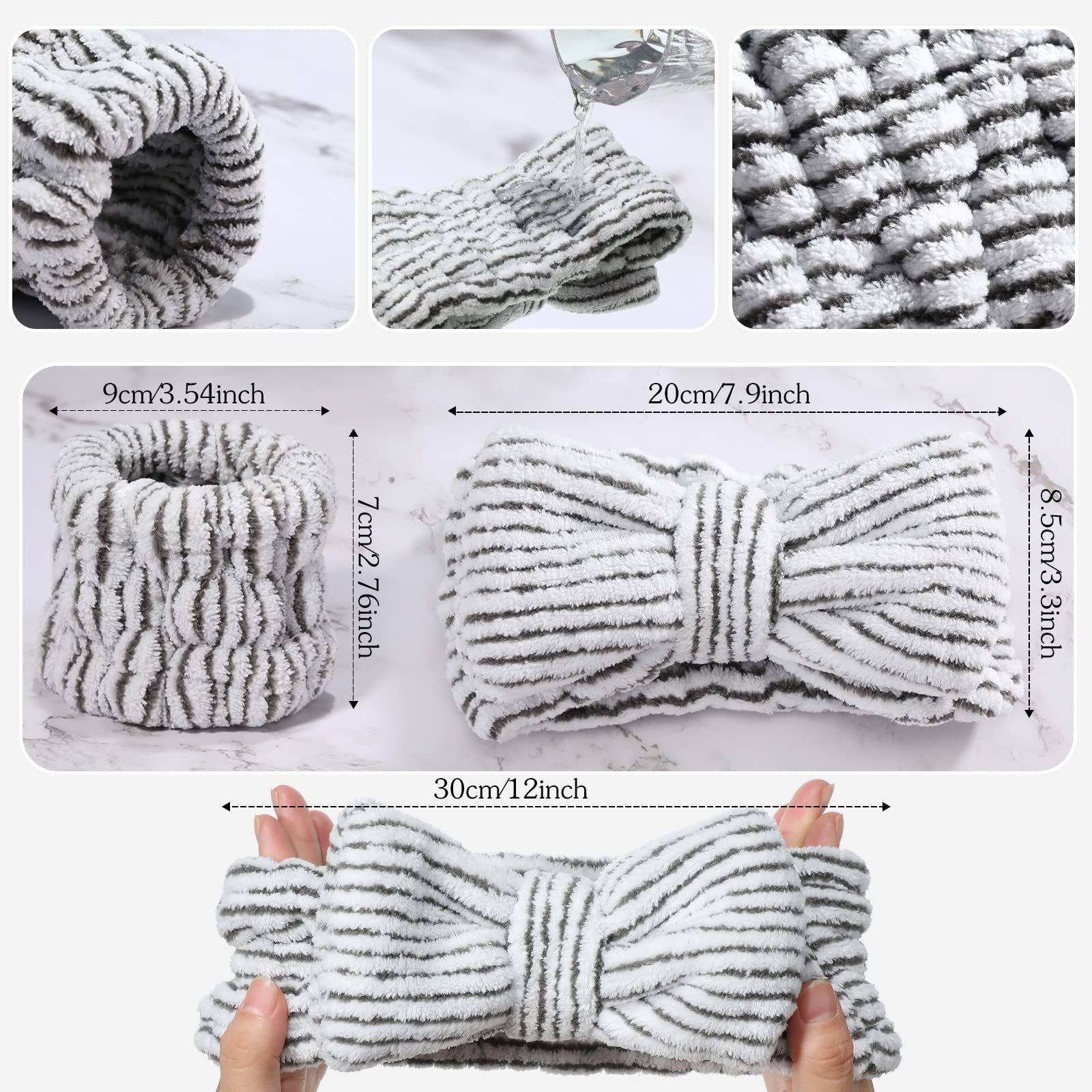 Hanaive wristbands close-up texture demonstrating soft coral-velvet absorbency benefit