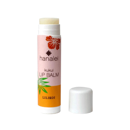 Hanalei lilikoi open tube tip demonstrating smooth application and non-greasy finish