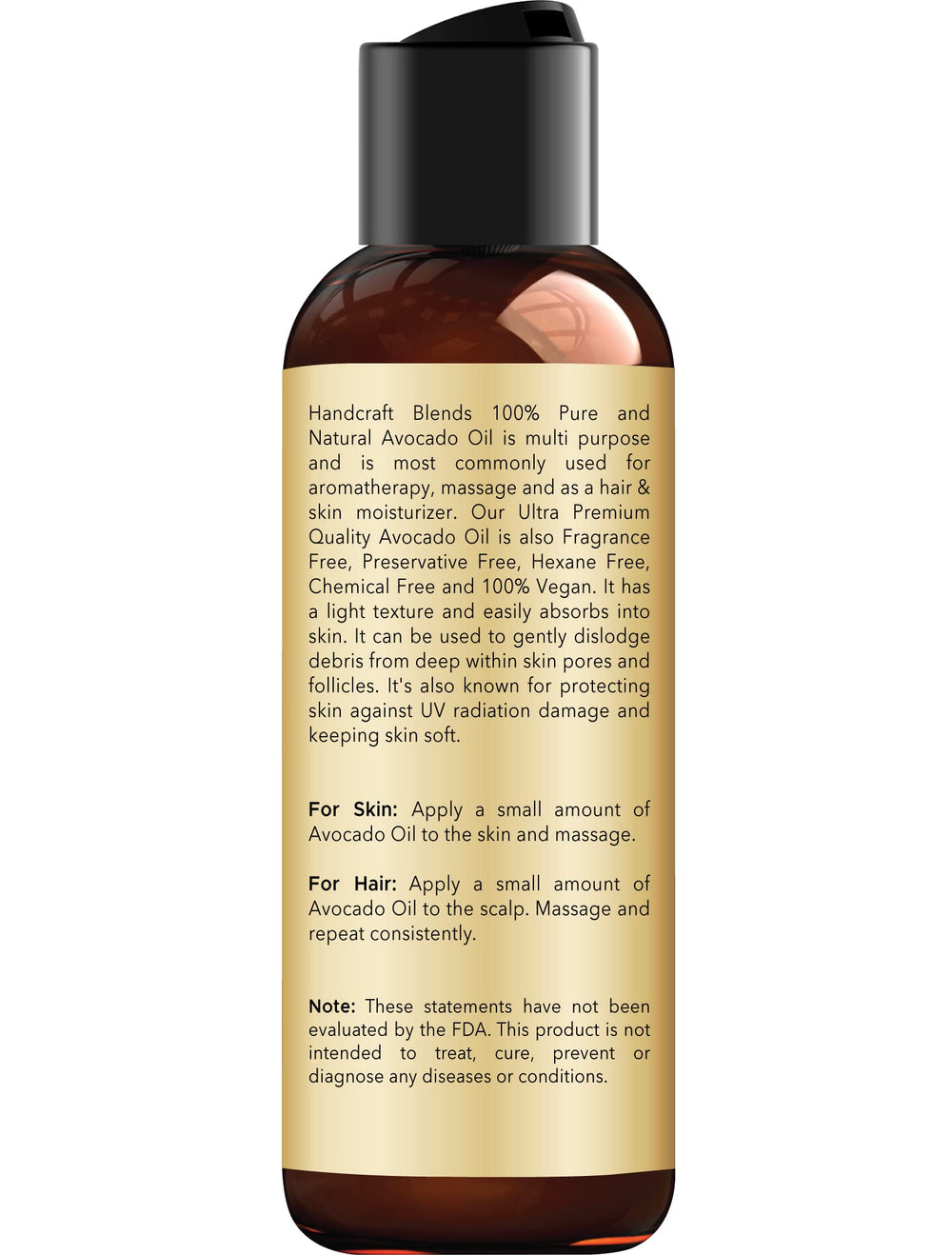 Handcraft Blends pouring avocado oil closeup highlighting smooth texture and absorption