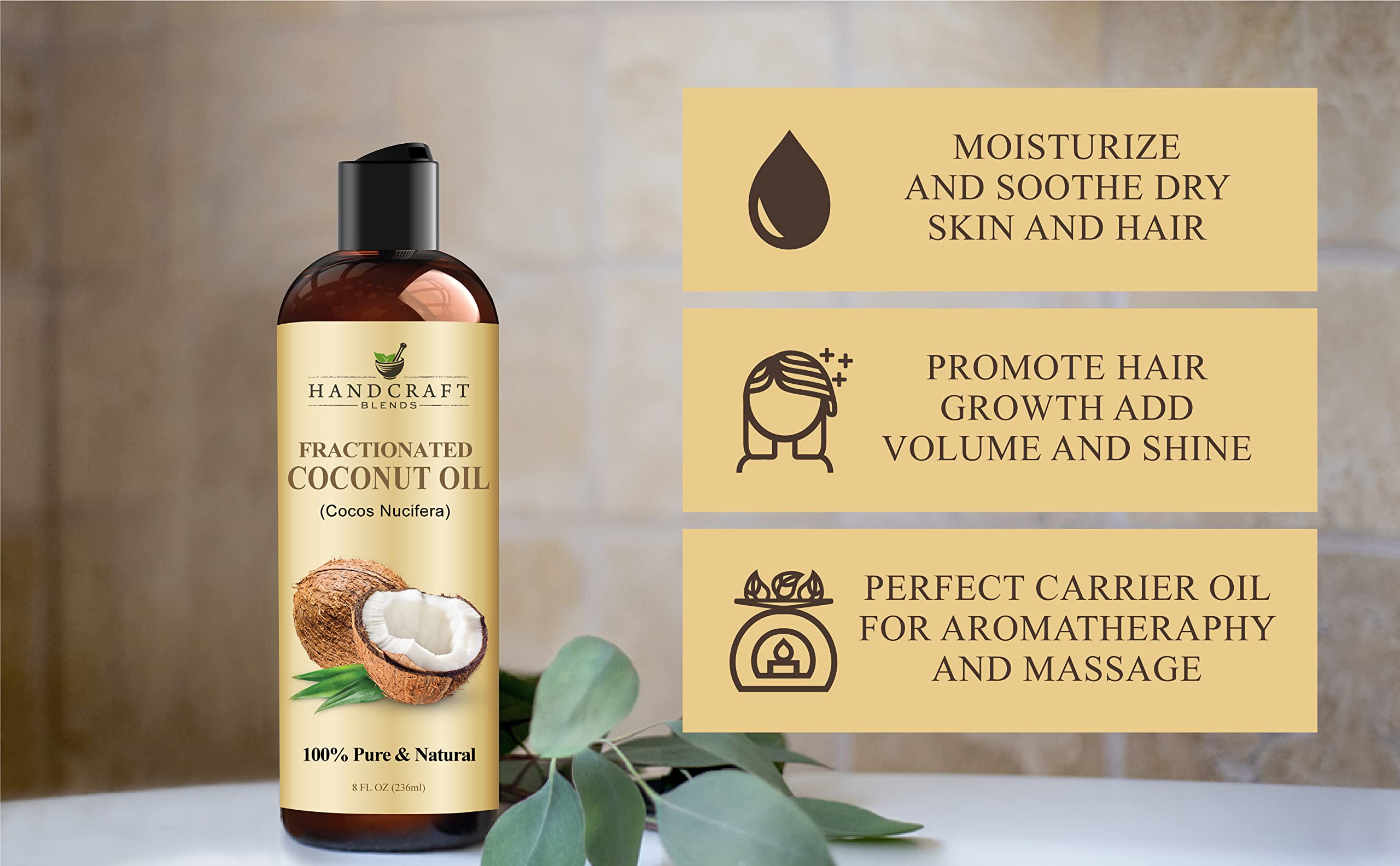 Handcraft Blends bottle staged with essential oils demonstrating ideal carrier oil blending use
