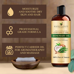 Applying Handcraft Blends oil to hair for shine and smoothing benefit