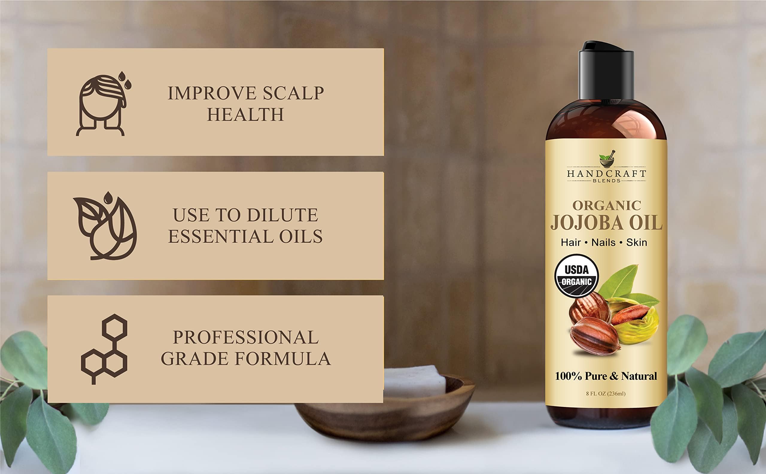 Handcraft Blends scalp application demonstrating massage use and improved scalp comfort