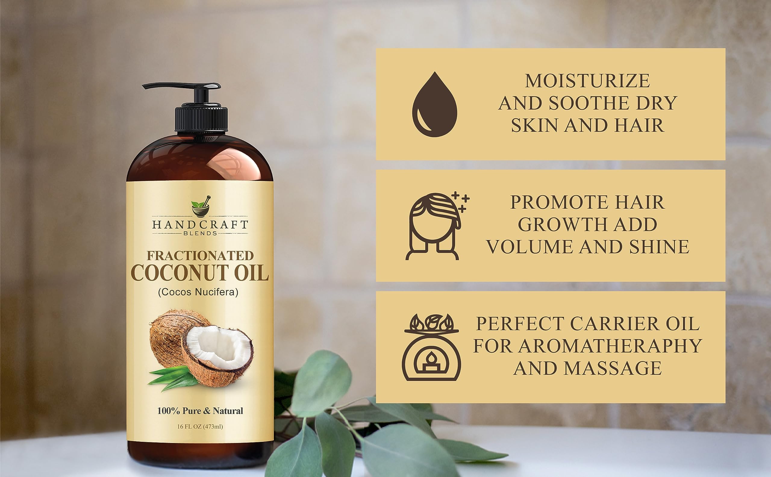 Handcraft Blends label detail highlighting purity and ingredient transparency