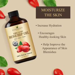 Handcraft Blends rosehip oil texture on skin showing quick absorption
