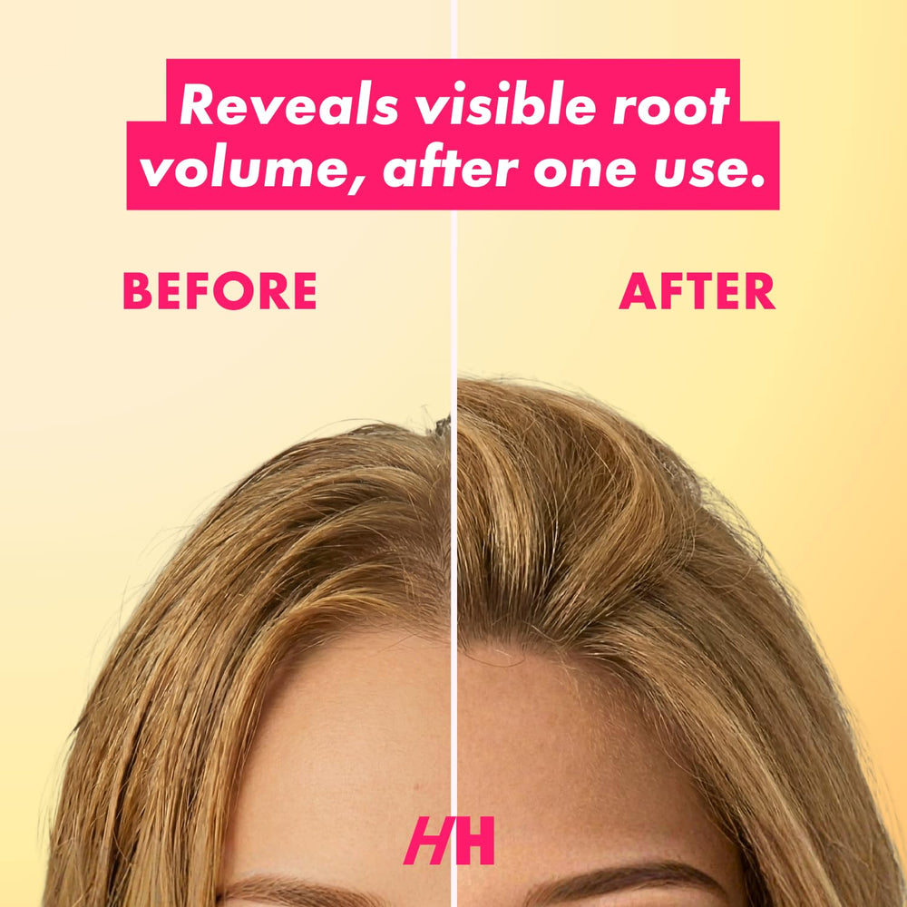 Handmade Heroes applying powder at roots to add instant volume and reduce oil