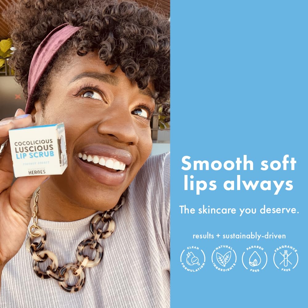 Handmade Heroes coconut sorbet on fingertip demonstrating gentle exfoliation benefit