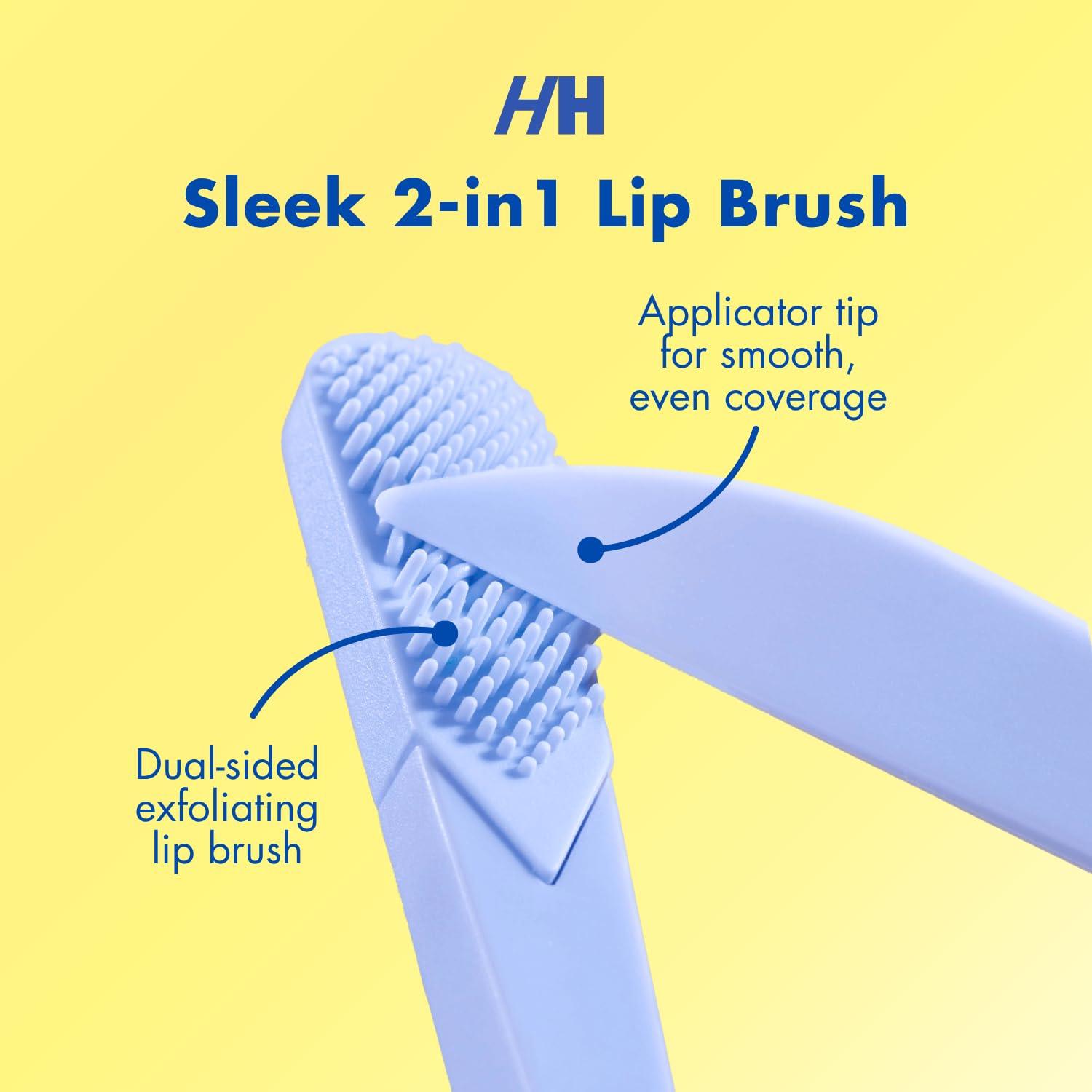 Handmade Heroes close-up of silicone bristles revealing gentle texture for smoother lips