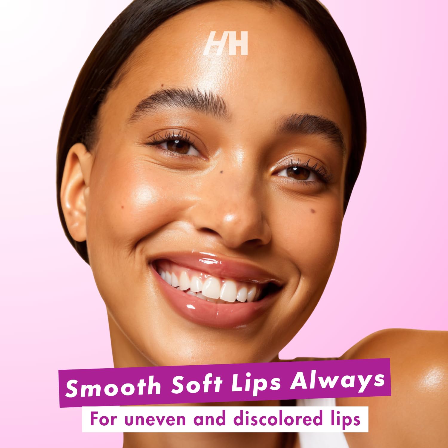 Handmade Heroes applying scrub with finger to smooth lips