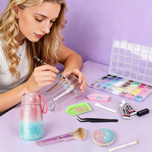 HANEVEAR open compartment organizer with sorted 32 colors for effortless selection