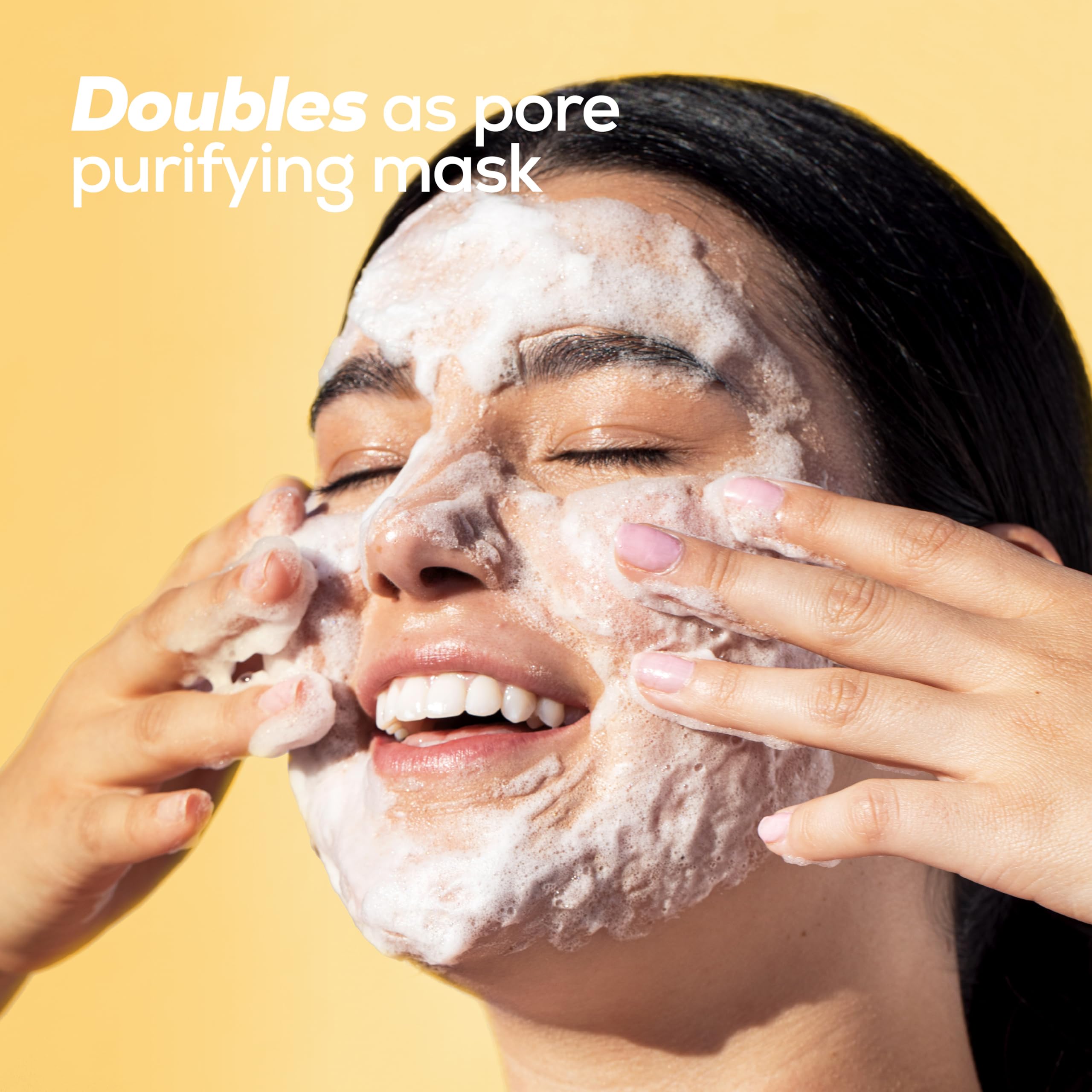 HANHOO applied to face during cleansing demonstrating effective makeup breakdown benefit
