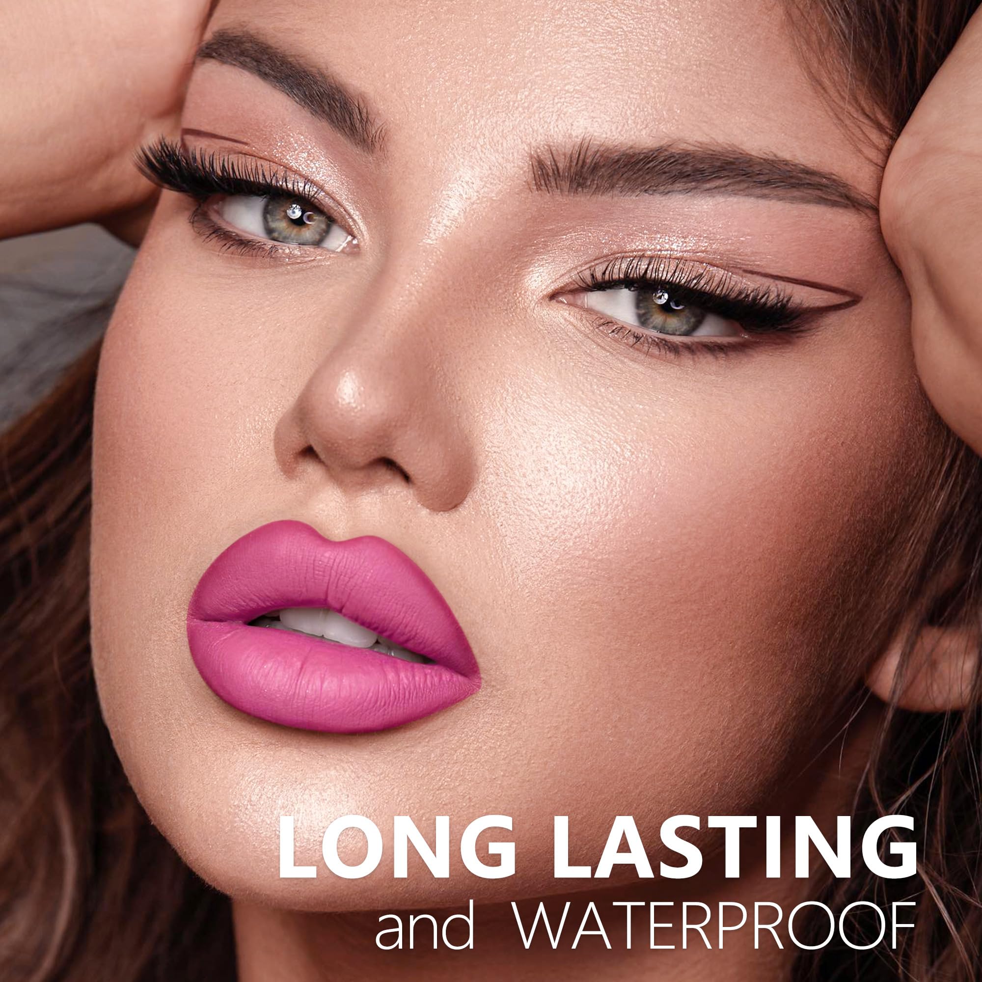 close-up of HANLADY A43 matte texture, shows smooth non-sticky finish benefit