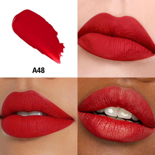 HANLADY open cap with lipstick bullet visible and pigment clarity benefit bold payoff