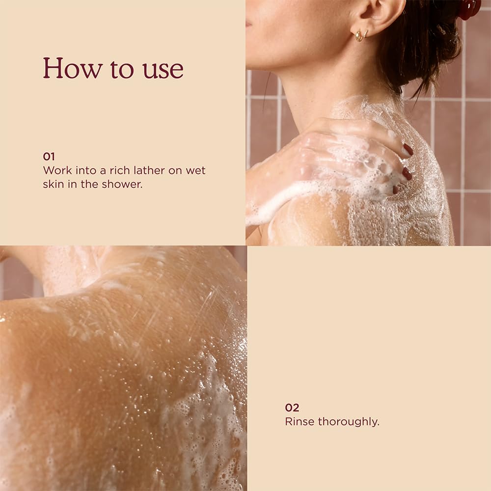 HANNI foamy lather on hand demonstrating gentle cleanse