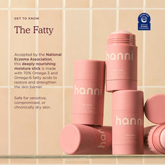 HANNI fatty close-up texture of balm demonstrating rich emollient feel