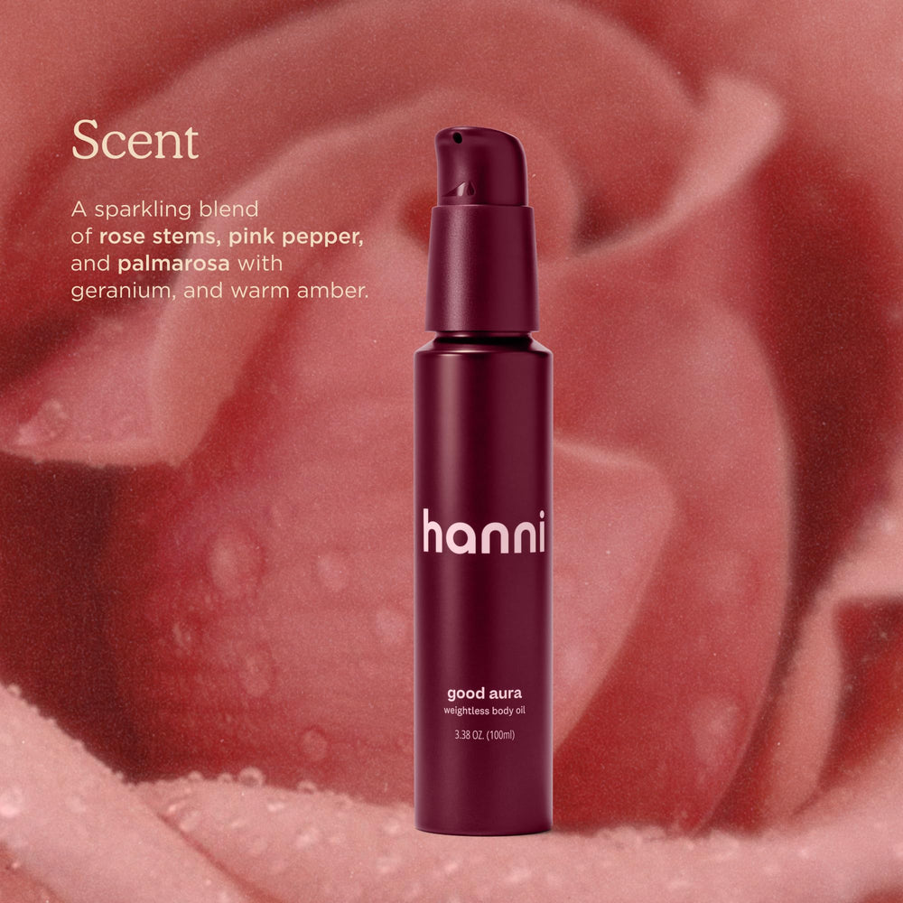 HANNI back label close-up showing ingredient transparency benefit