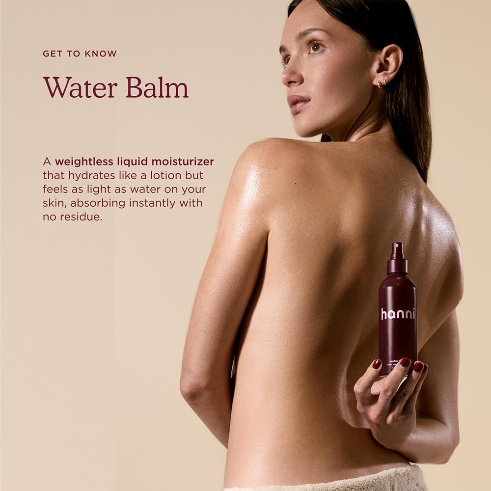 HANNI fine mist spraying onto skin to show instant, even hydration