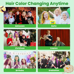 Hansuby green wax on child in cosplay showing fun temporary color