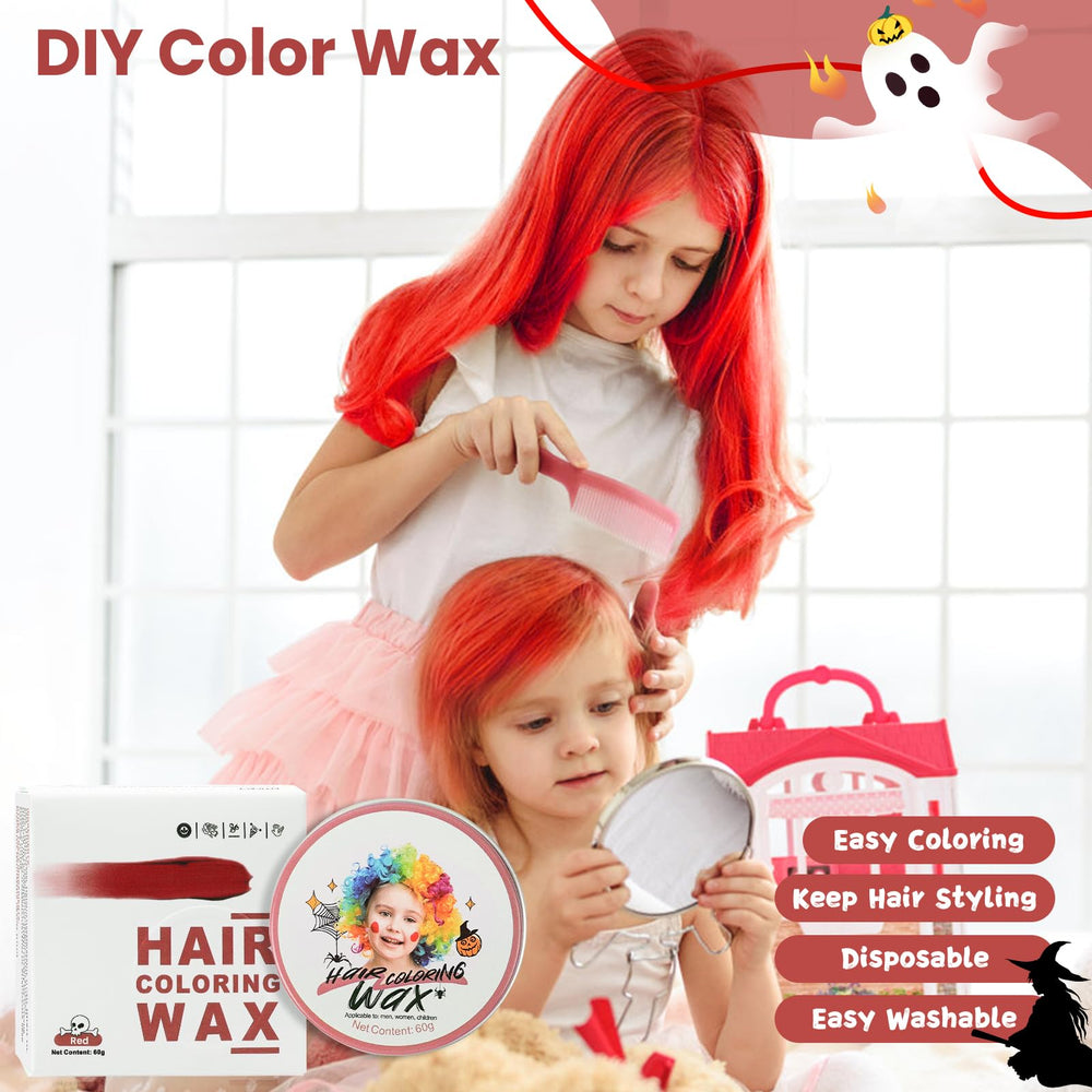 Hansuby red streak applied in hair demonstrating instant color and styling benefit
