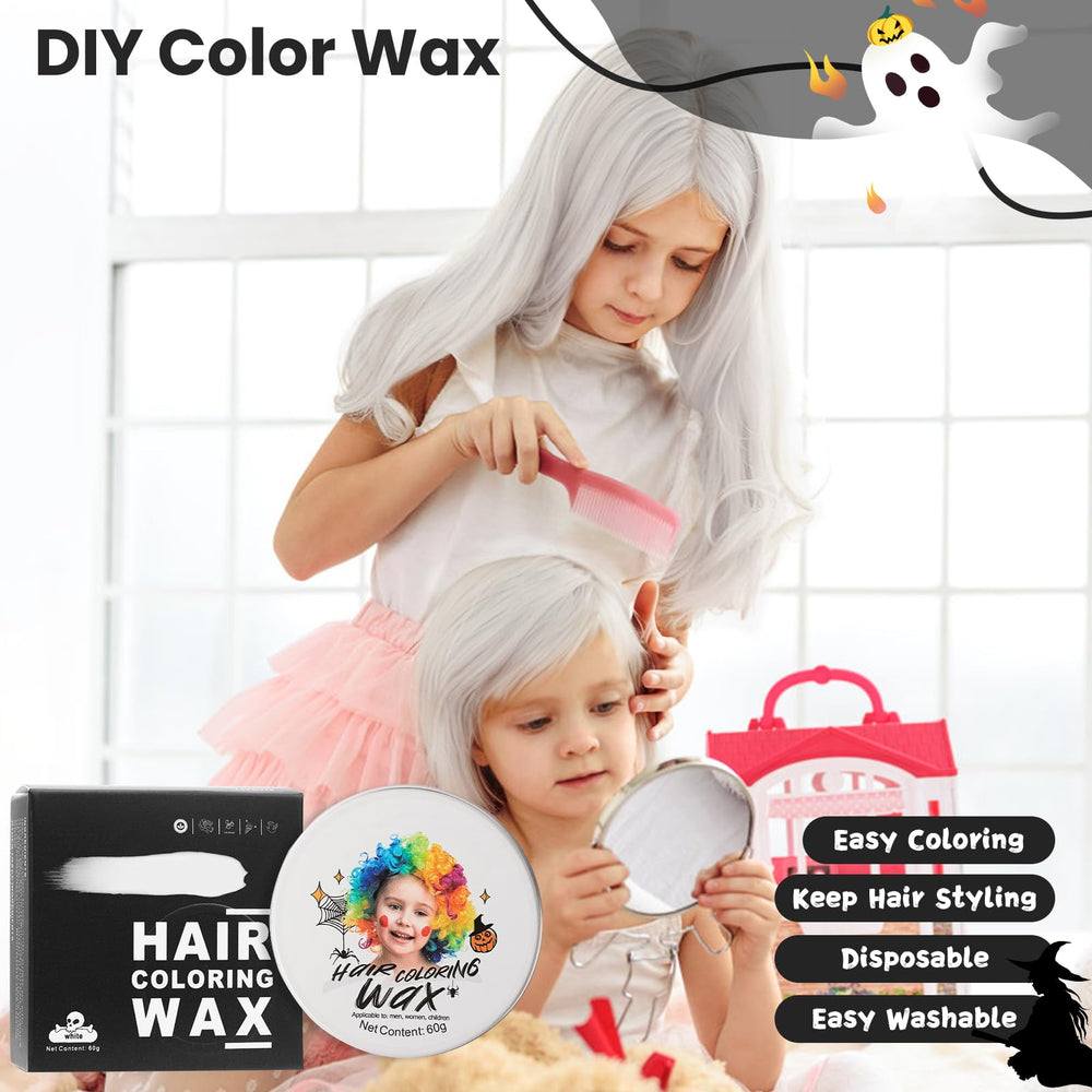 Hands applying Hansuby silver white wax to hair illustrating easy application benefit