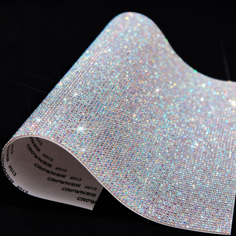 HANWER sheet front view showing full AB-color gem coverage and quick decoration benefit