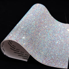 HANWER sheet front view showing full AB-color gem coverage and quick decoration benefit