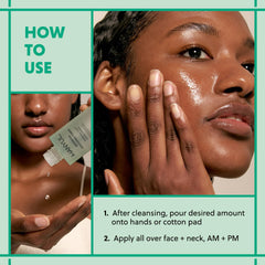 HANYUL bottle beside a hand for scale showing practical daily use benefit