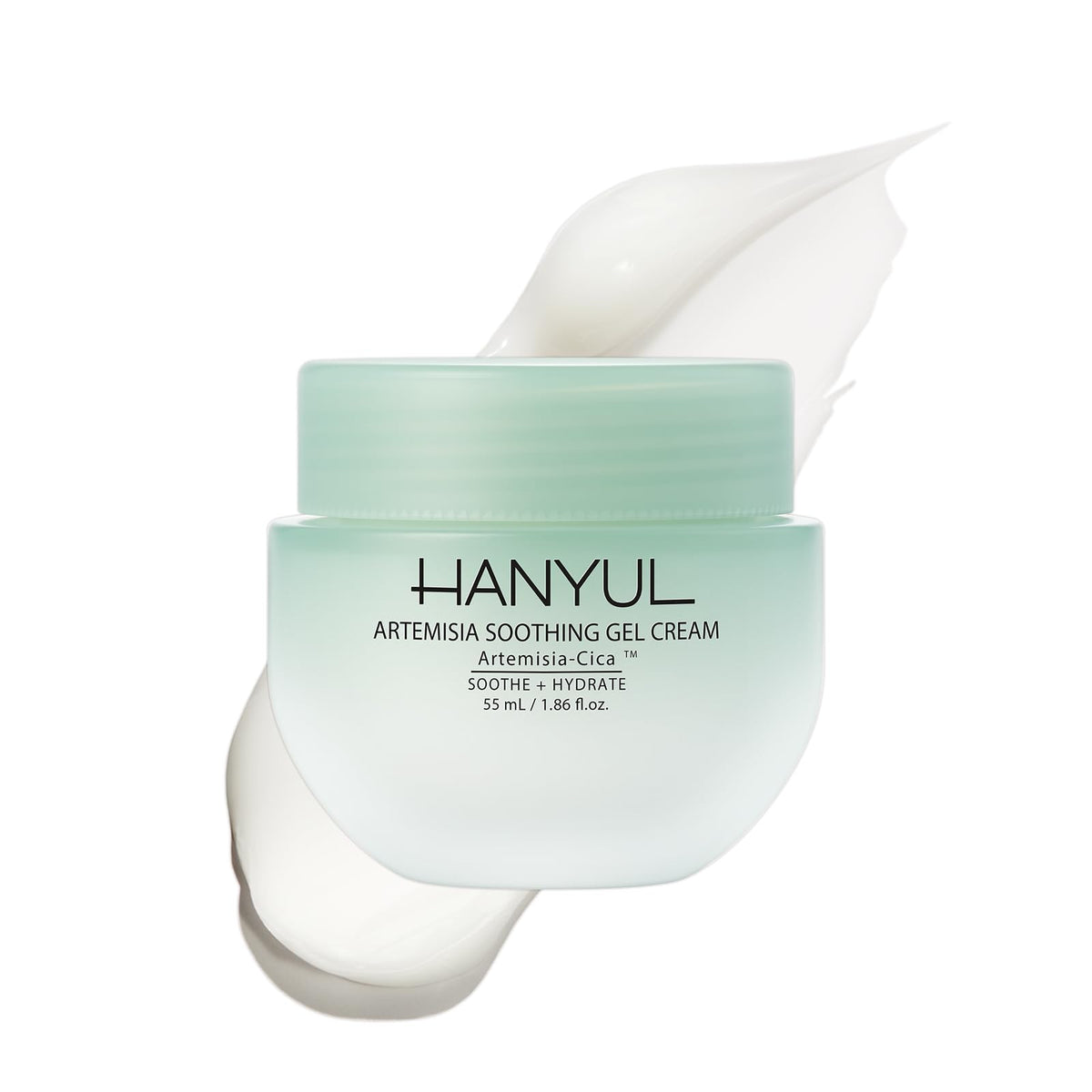 Hanyul jar front view showing calming gel moisturizer benefit