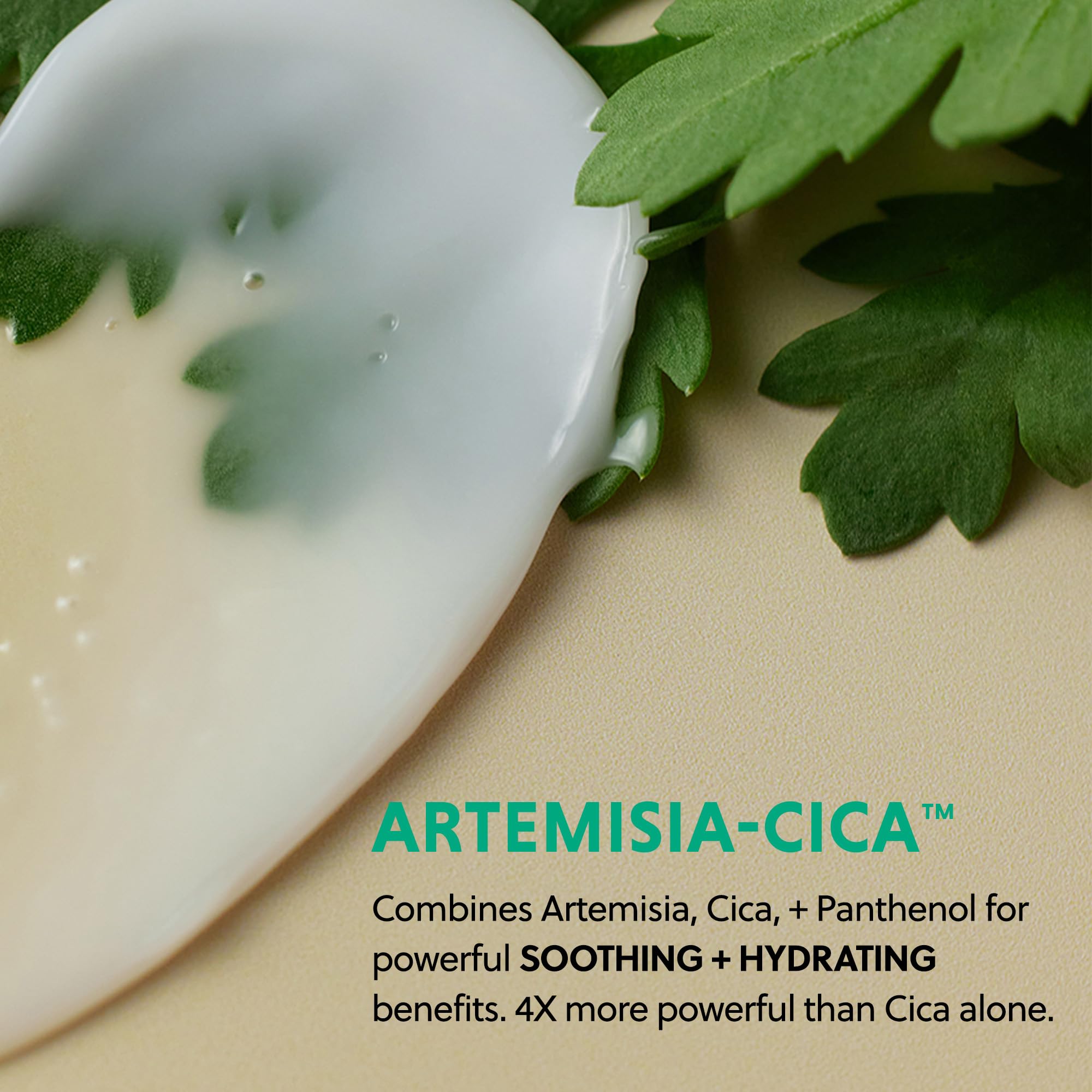 Hanyul ingredient label highlighting Artemisia and cica benefits