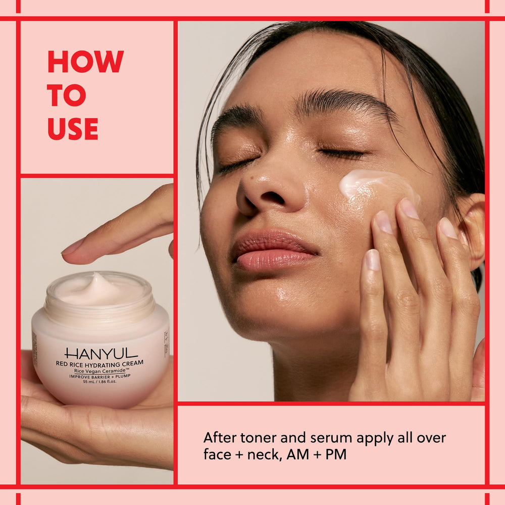 Hanyul jar on bathroom shelf in lifestyle scene for daily glow