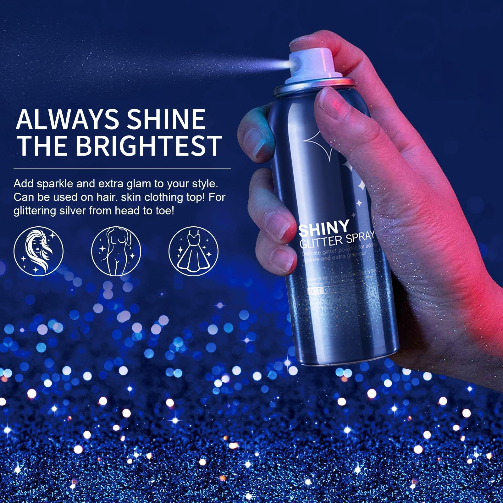 HANYWIL applied to hair on model demonstrating instant shine and hold