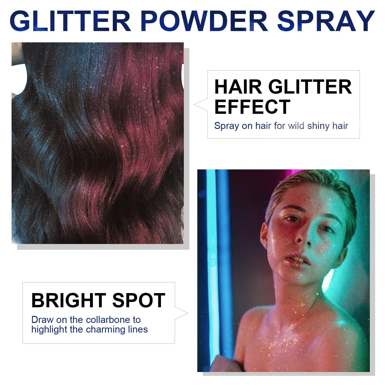 HANYWIL glitter mist texture in air illustrating fine holographic particles
