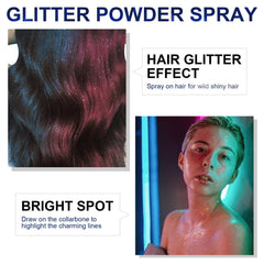 HANYWIL glitter mist texture in air illustrating fine holographic particles
