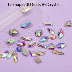 haozher closeup of k9 glass facets showing bright AB sparkle for eye-catching shine