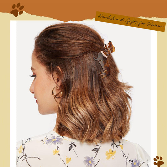 Hapdoo dachshund clip side profile highlighting puppy silhouette charm