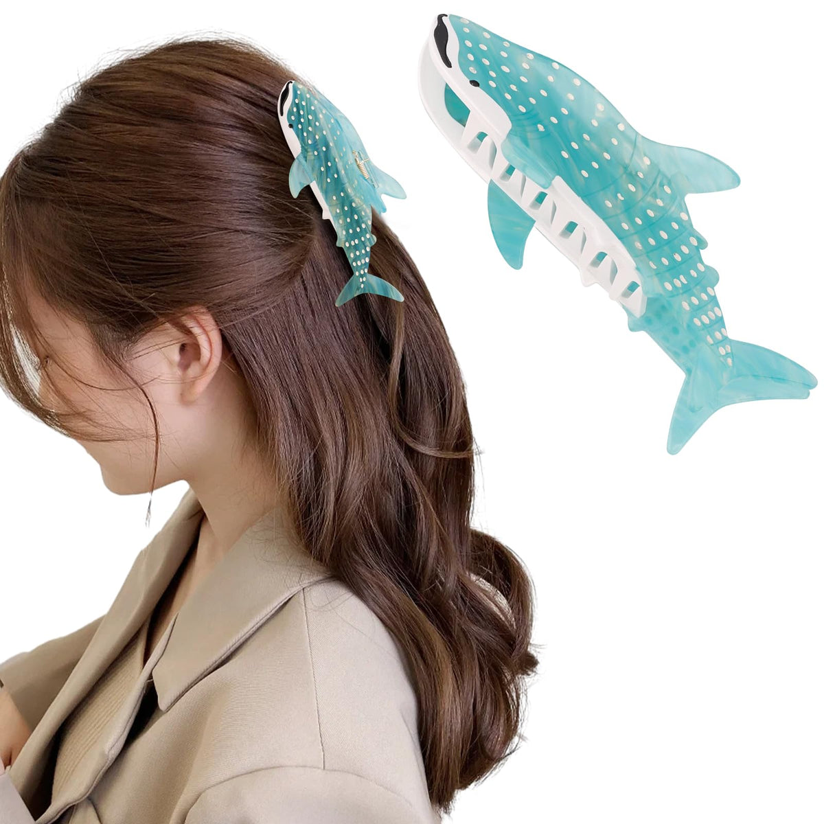 Hapdoo whale shark front view showing cute design and secure hold
