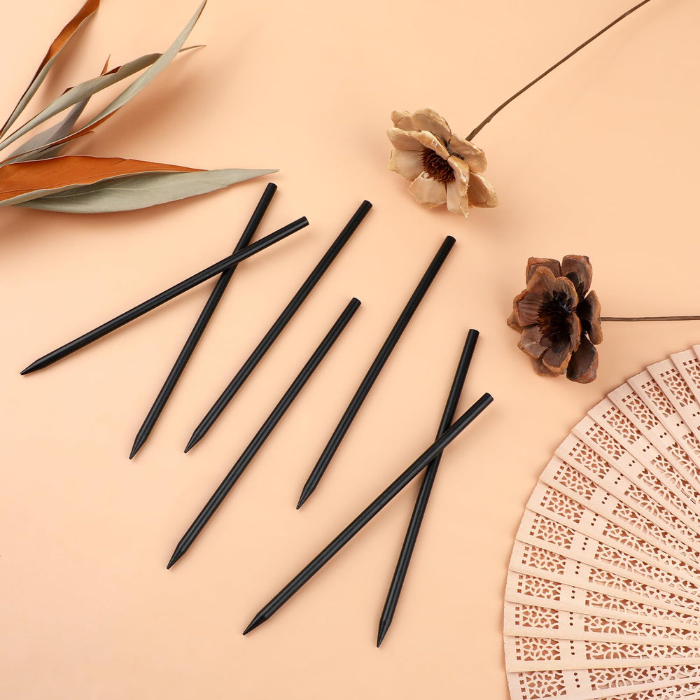 Hariendny hair stick beside ruler showing 28cm length for long hair