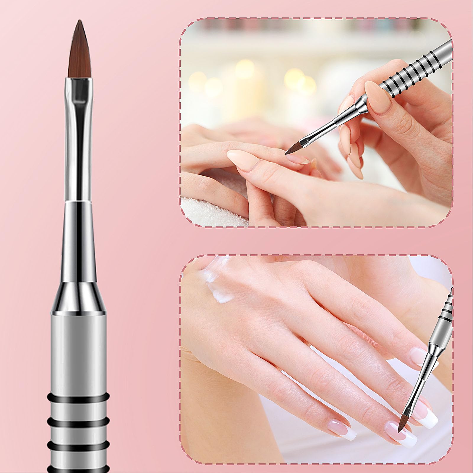 Hariendny Kolinsky bristle closeup showing fine tapered tip for precision detail benefit
