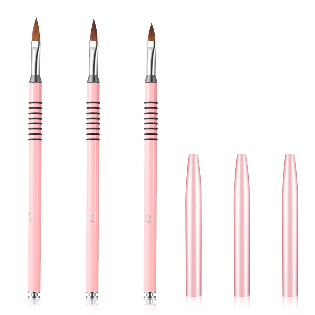 Hariendny Kolinsky set front packaging showing three brushes and branding, assures quality