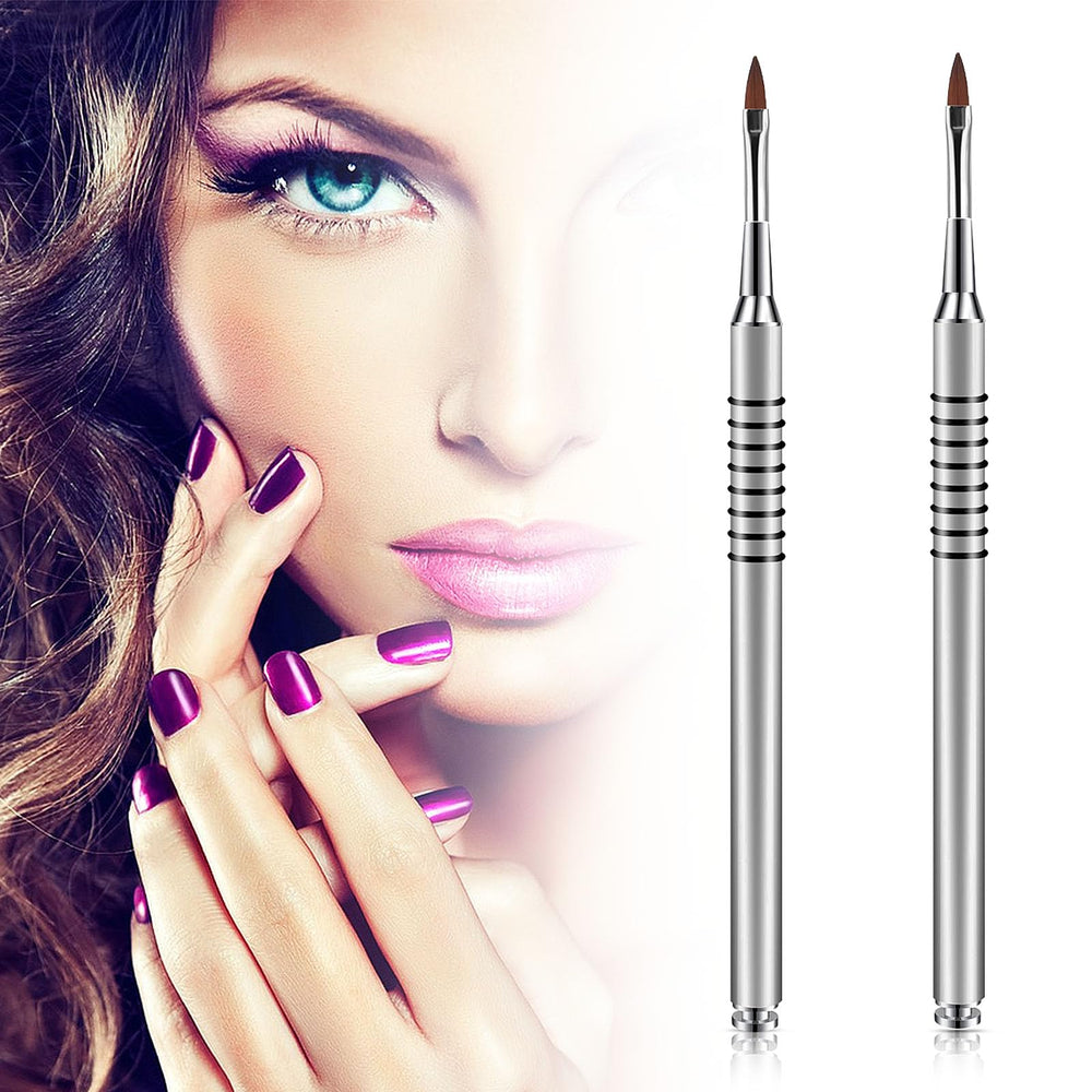 Hariendny brush next to ruler for scale, confirming compact size and travel-ready benefit