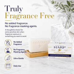 Mansure & Prettyman's HARP lather on hand demonstrating mild, non-drying foam